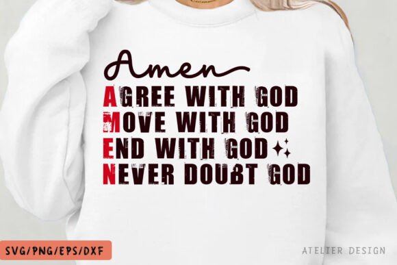 Amen Shirt Design, Christian SVG for T-Shirt Designs