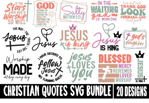 Christian SVG Bundle: Jesus SVG PNG for T-Shirt Designs