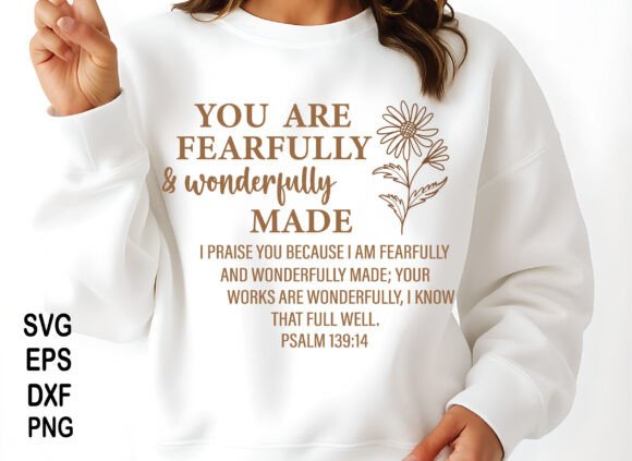 Fearfully Wonderfully Christian SVG PNG for T-Shirt Designs