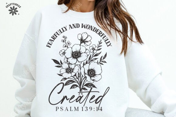 Floral Bible Verse SVG for T-Shirt Designs