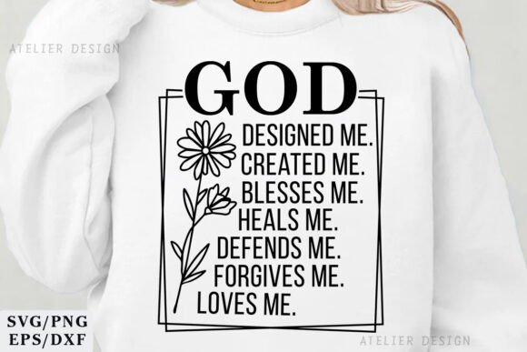 God Designed Me SVG — Christian T-Shirt Designs