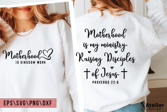 Motherhood is My Ministry Svg, Christian T-Shirt Designs