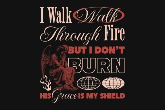 Quotes Christian Walk in Jesus T-Shirt Designs
