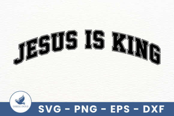 Retro Jesus is King Varsity SVG for T-Shirt Designs