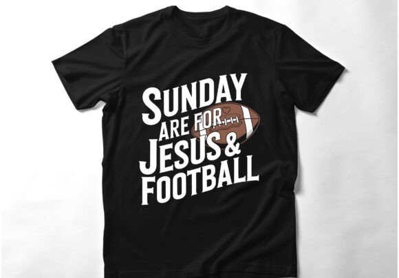 Sunday Are for Jesus Football T-Shirt Designs