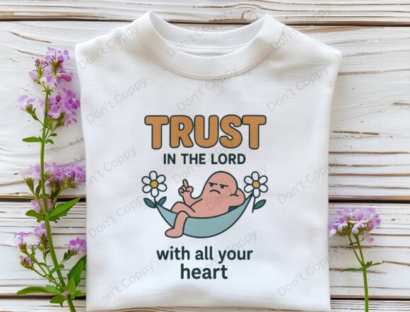 Trust in the Lord PNG Retro Christian T-Shirt Designs